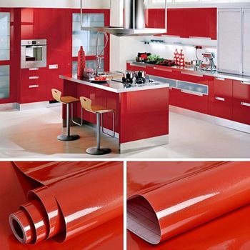 Obrázek z Fólie na obnovu kuchyňské linky - červená 