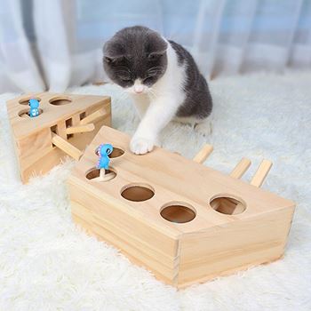 Obrázek z Dřevěná hračka pro kočky 