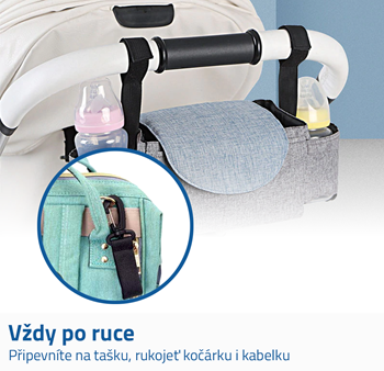 Obrázek z Úchyty na tašku na kočárek 2 ks 