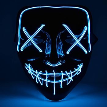 Obrázek z Děsivá svítící maska - modrá 