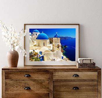 Obrázek Diamantové malování s rámem - Santorini