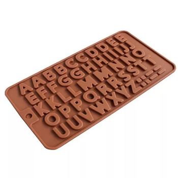 Obrázek Silikonová forma na čokoládu - písmena
