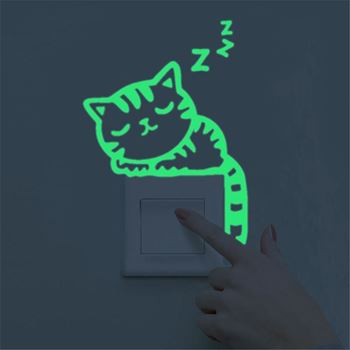 Obrázek z Svítící nálepky nad vypínač - kočička 