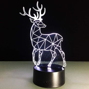 Obrázek z Lampa s 3D iluzí - jelen 