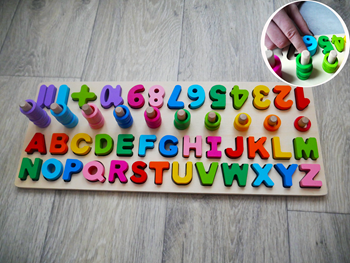 Obrázek z Dřevěná abeceda s čísly 