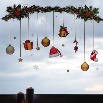 Obrázek Vánoční nálepky na okno - girlanda