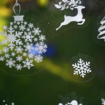 Obrázek z Vánoční nálepky na okno - sobí spřežení 