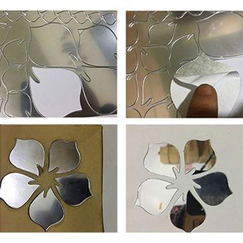 Obrázek z Zrcadlové nálepky na zeď - květiny 