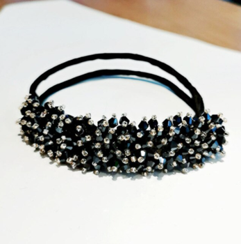 Obrázek z Spona do vlasů s kamínky - černá 