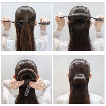 Obrázek z Spona do vlasů s kamínky - černá 