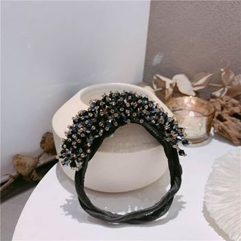 Obrázek z Spona do vlasů s kamínky - černá 