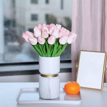 Obrázek Umělé tulipány 10 ks - světle růžové