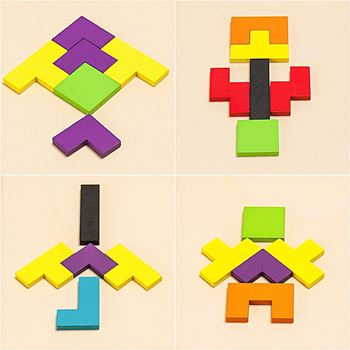 Obrázek z Dřevěné puzzle - tvary 