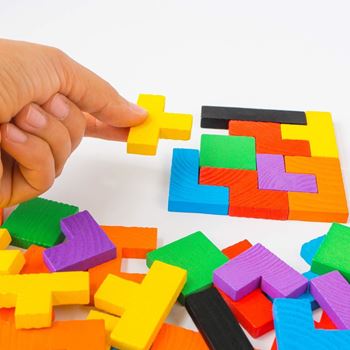 Obrázek z Dřevěné puzzle - tvary 