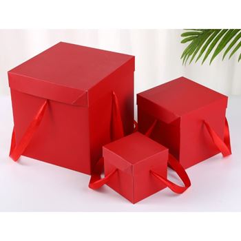 Obrázek Dárková krabička 22 cm - červená