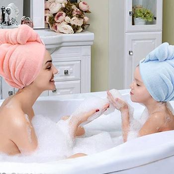 Obrázek z Rychleschnoucí turban na hlavu - růžový 
