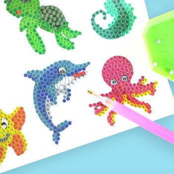 Obrázek z Diamantové malování pro děti samolepky - mořský svět 