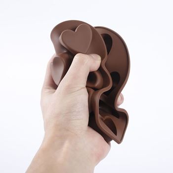 Obrázek z Silikonová forma na čokoládu - srdce 