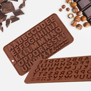 Obrázek z Silikonová forma na čokoládu - písmena 