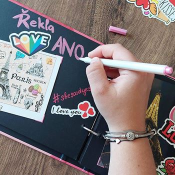 Obrázek z Fotoalbum pro zamilované + kreativní sada samolepek 