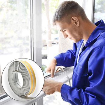Obrázek z Samolepící těsnění do oken a dveří - šedé 