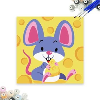 Obrázek z Malování podle čísel pro děti - myška 