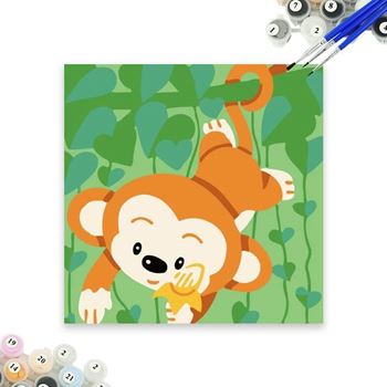 Obrázek z Malování podle čísel pro děti - opička 