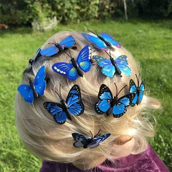Obrázek z Sponky do vlasů motýlci 10 ks - modré 