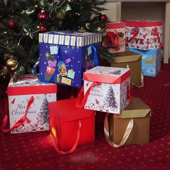 Obrázek z Dárková krabička 22 cm - vánoční stromek 