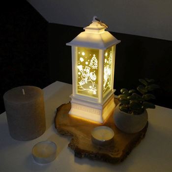 Obrázek Vánoční LED lucerna - sněhulák