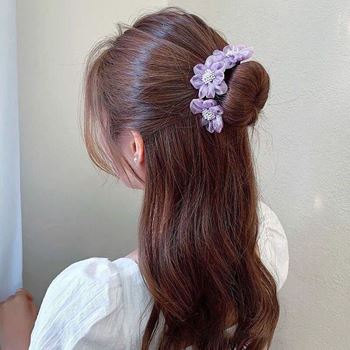 Obrázek z Spona do vlasů květiny - fialová 