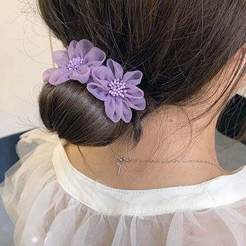 Obrázek z Spona do vlasů květiny - fialová 