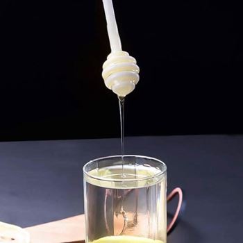 Obrázek z Skleněná dóza se lžičkou na med 