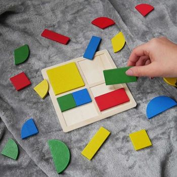 Obrázek z Dětské geometrické puzzle - čtverce 