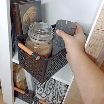 Obrázek z Úložný box s úchytkami - černý 