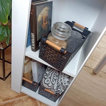 Obrázek z Úložný box s úchytkami - černý 