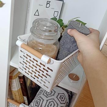 Obrázek z Úložný box s úchytkami - bílý 