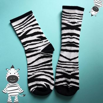 Obrázek z Veselé ponožky - zebra 