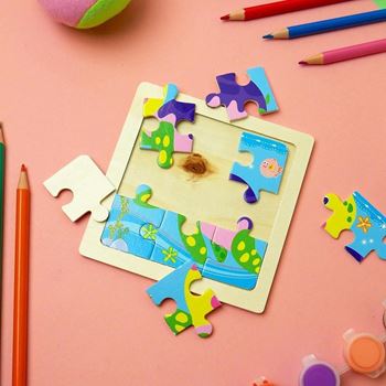 Obrázek z Dřevěné puzzle pro děti - želva 