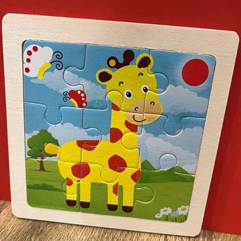Obrázek z Dřevěné puzzle pro děti - žirafa 