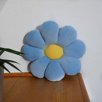 Obrázek Polštář květina - modrý
