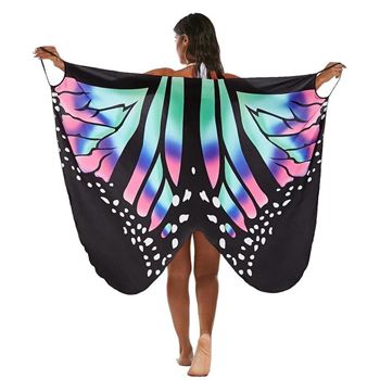 Obrázek z Plážové šaty - motýlí křídla XS-M - modré 