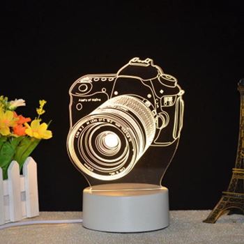 Obrázek Dekorativní 3D lampa - fotoaparát