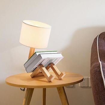 Obrázek Dřevěná stolní lampa panáček