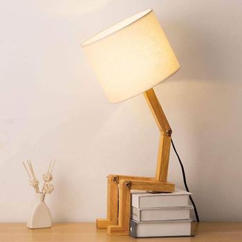 Obrázek z Dřevěná stolní lampa panáček 
