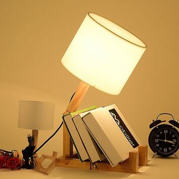 Obrázek z Dřevěná stolní lampa 