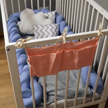 Obrázek z Mušelínový kapsář na postýlku - růžový 