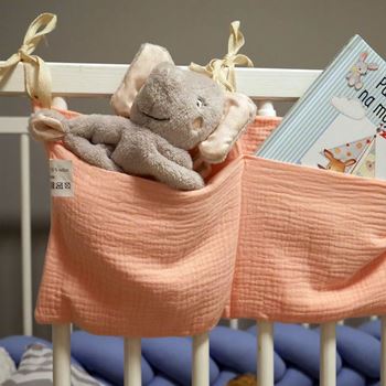 Obrázek z Mušelínový kapsář na postýlku - růžový 