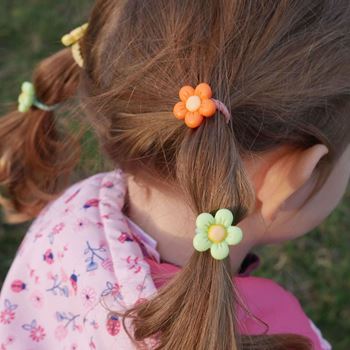 Obrázek z Dětské gumičky do vlasů 10 ks - kytičky 