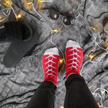 Obrázek z Veselé ponožky tenisky - červené 